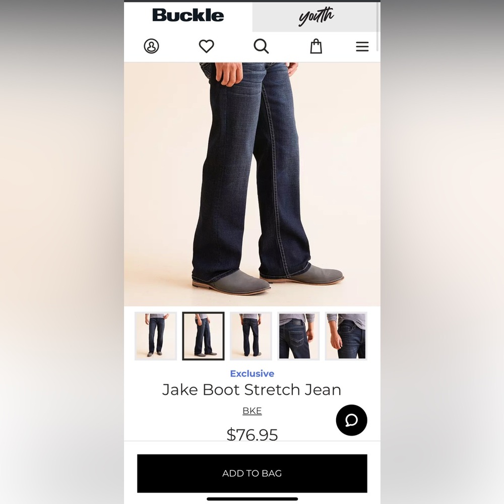 Buckle Jake Boot Stretch Jean
BKE